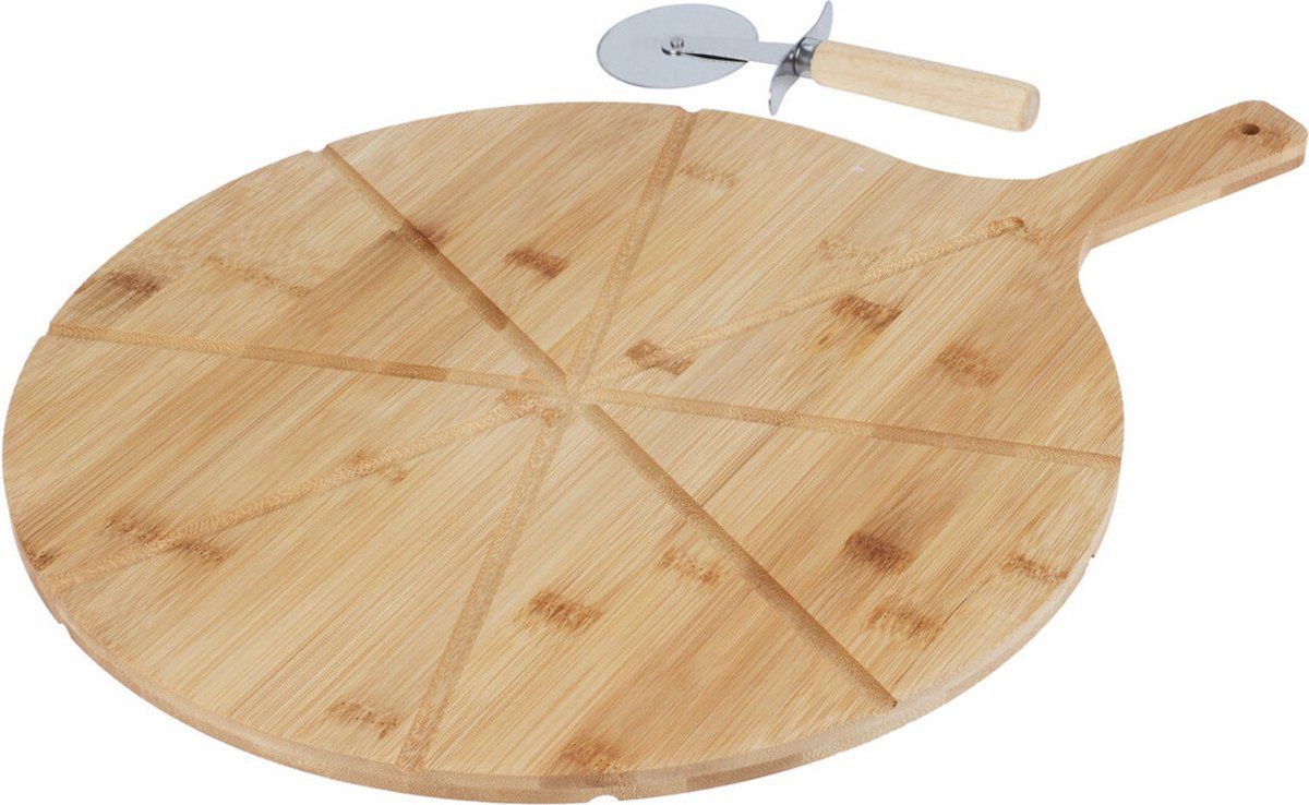 Excellent Houseware Pizza Snijplank Met Snijder