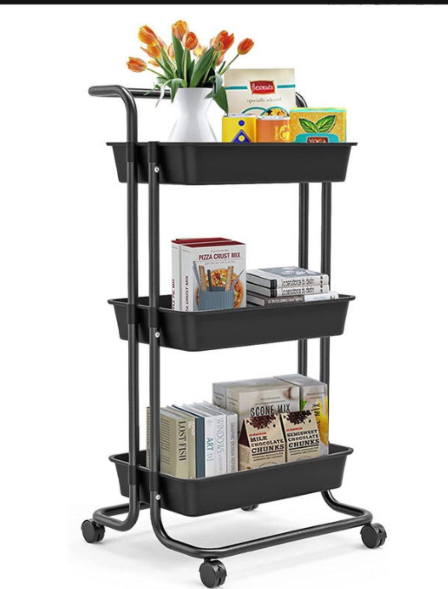 Ceruzo Serveerwagen - Keukentrolley - 3 Manden - 43X36X86 Cm
